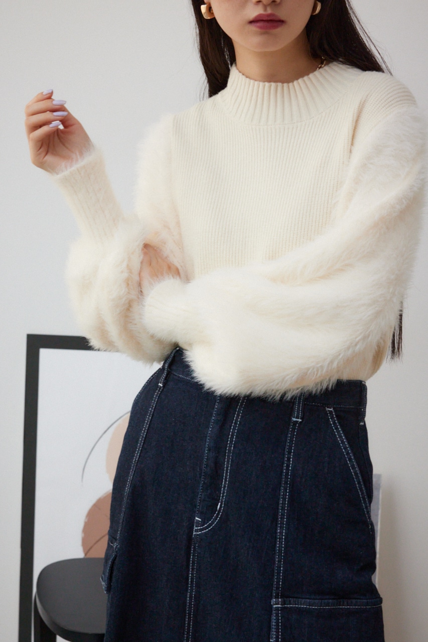 AZUL BY MOUSSY | シャギースリーブニットトップス (ニット ) |SHEL