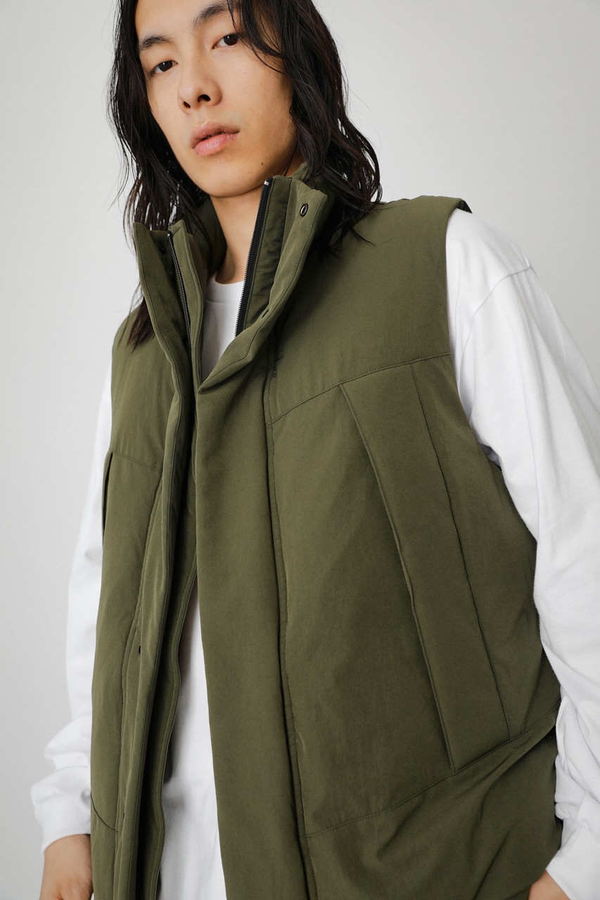 AZUL BY MOUSSY | STAND UP COLLAR PADDING VEST (ベスト ) |SHEL'TTER 
