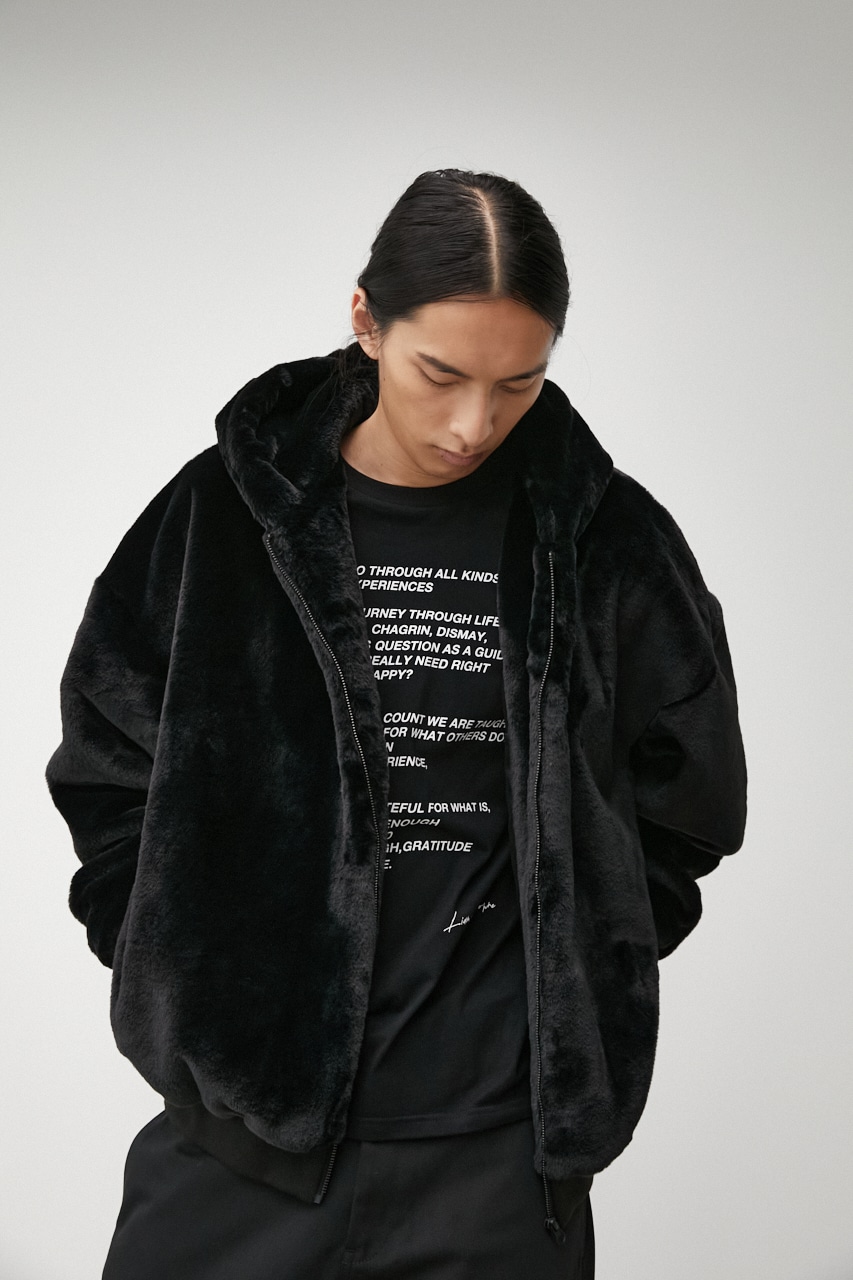 FUR HOODIE BLOUSON