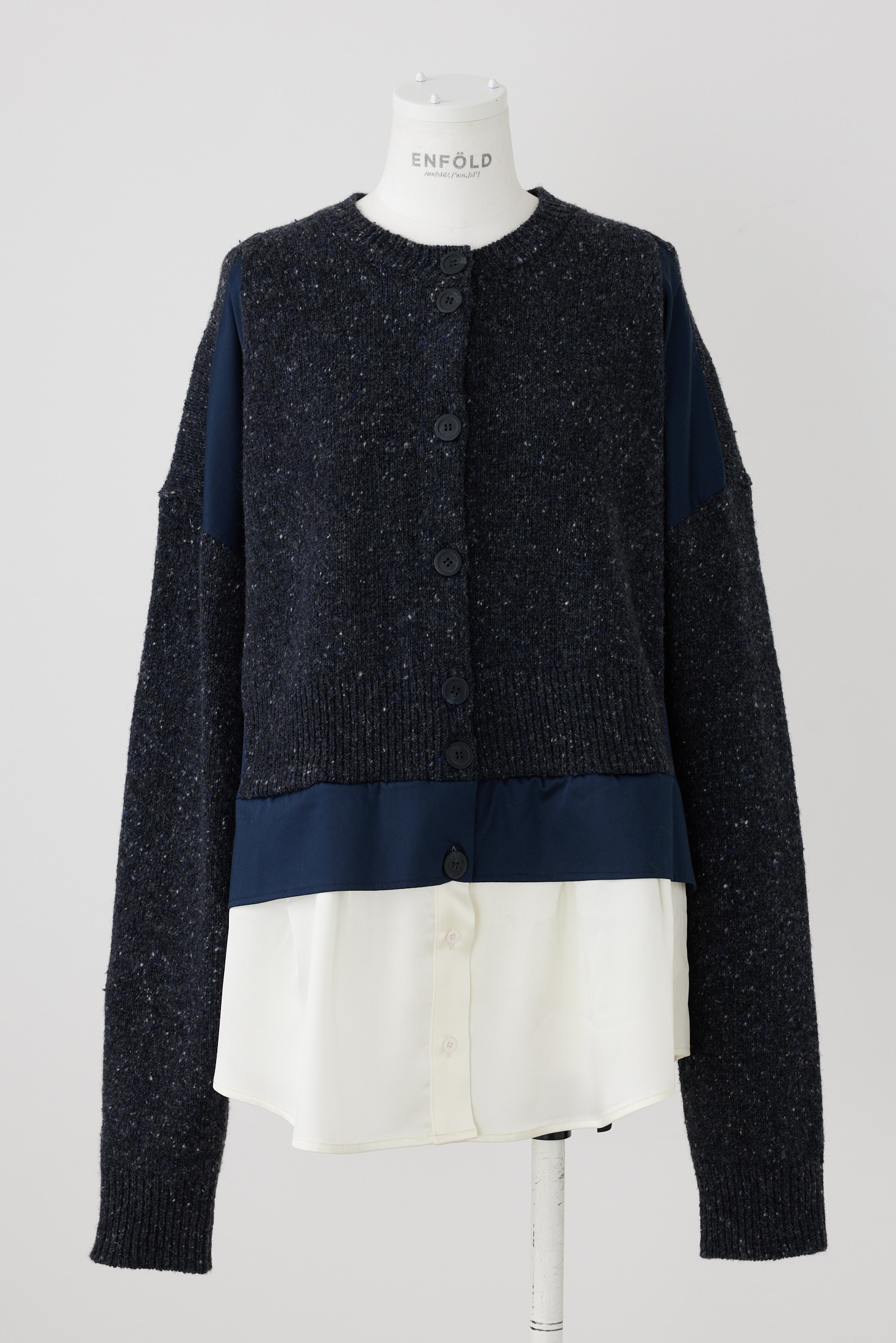 LAYERED CARDIGAN｜38｜C.GRY｜KNIT WEAR｜|ENFÖLD OFFICIAL ONLINE 