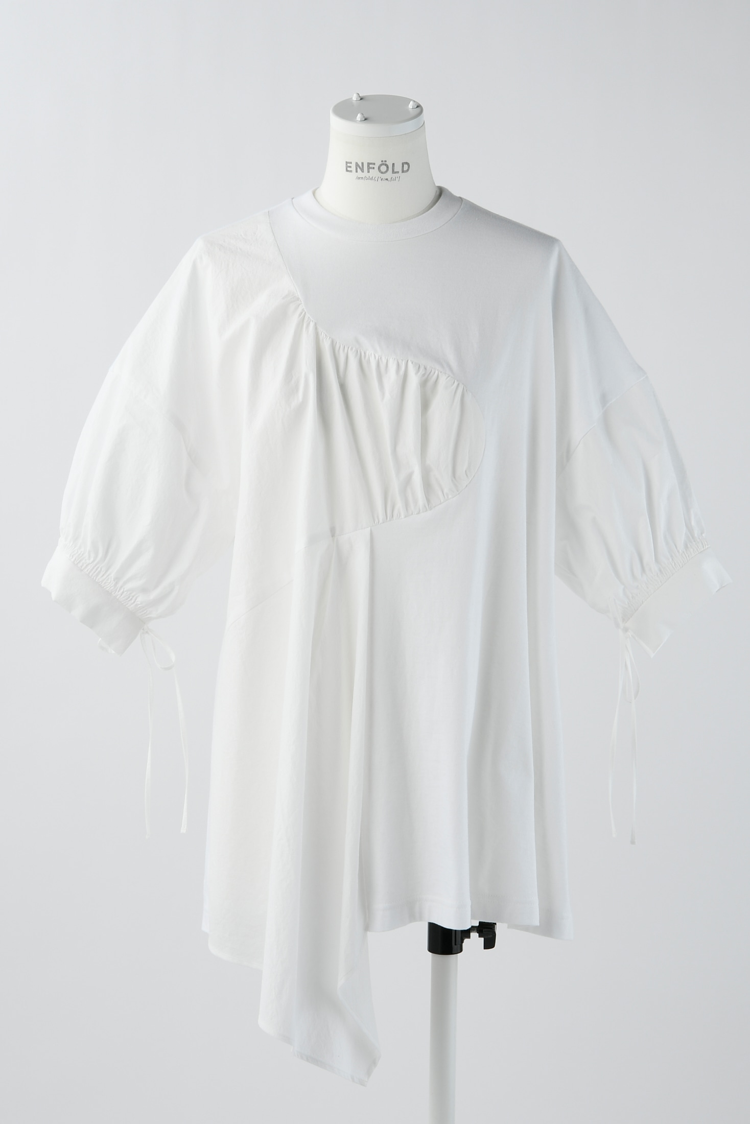 DRAPE FLARE BLOUSE｜38｜WHT｜CUT AND SEWN｜|ENFÖLD OFFICIAL ONLINE