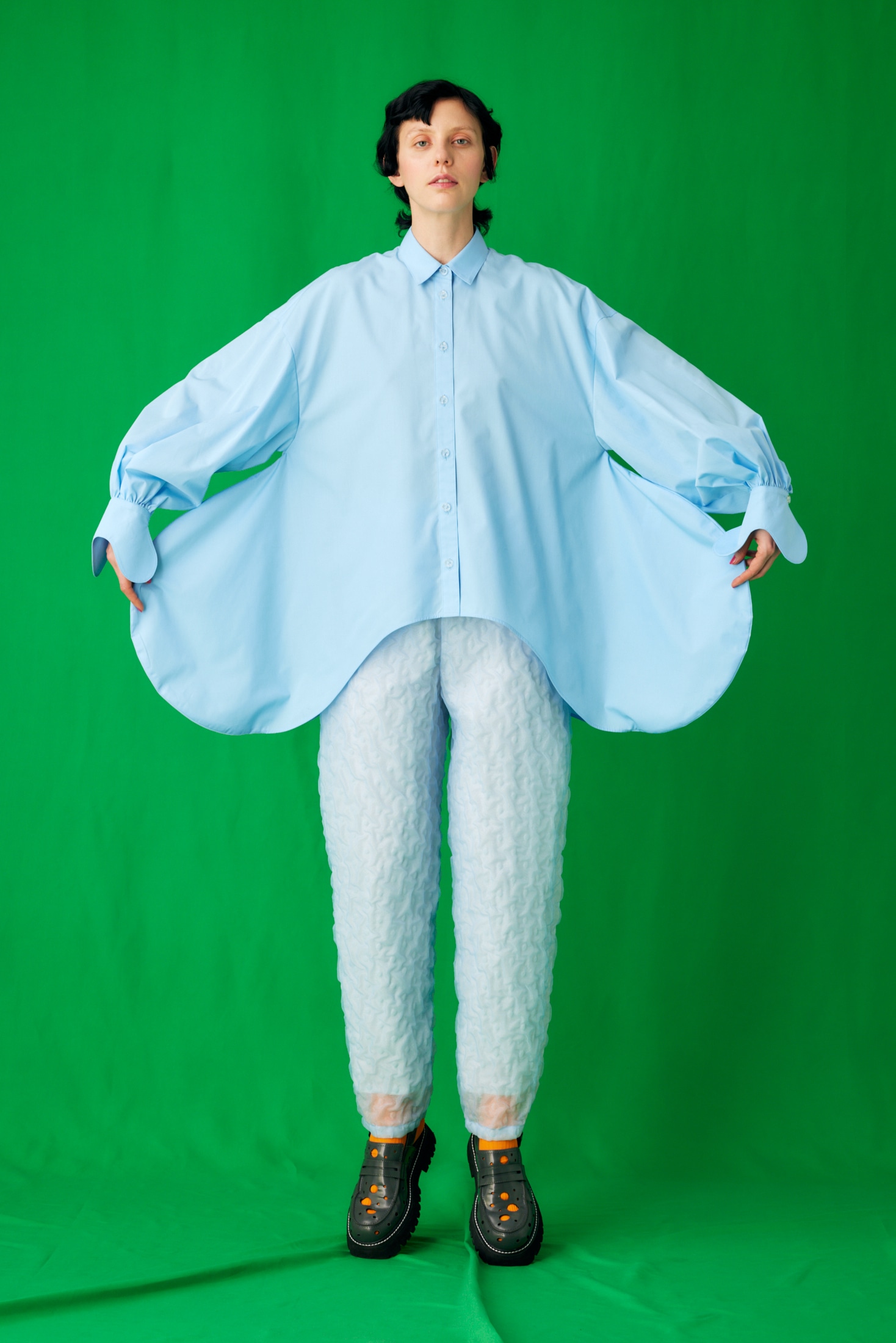 BALLOON-HEM SHIRT