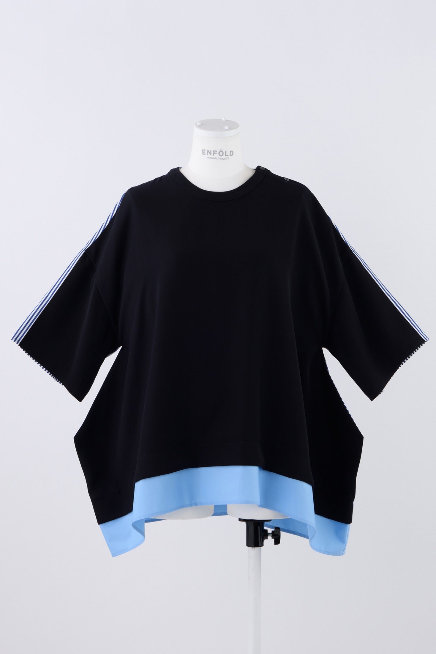 SHIRT COMBI PULLOVER｜38｜BLK｜SHIRTS AND BLOUSES｜|ENFÖLD OFFICIAL ONLINE  STORE | エンフォルド公式通販