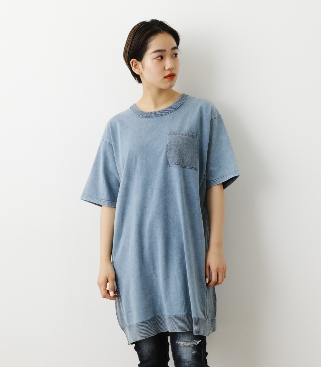 emmi atelier】ドッキングTシャツワンピース - cemac.org.ar