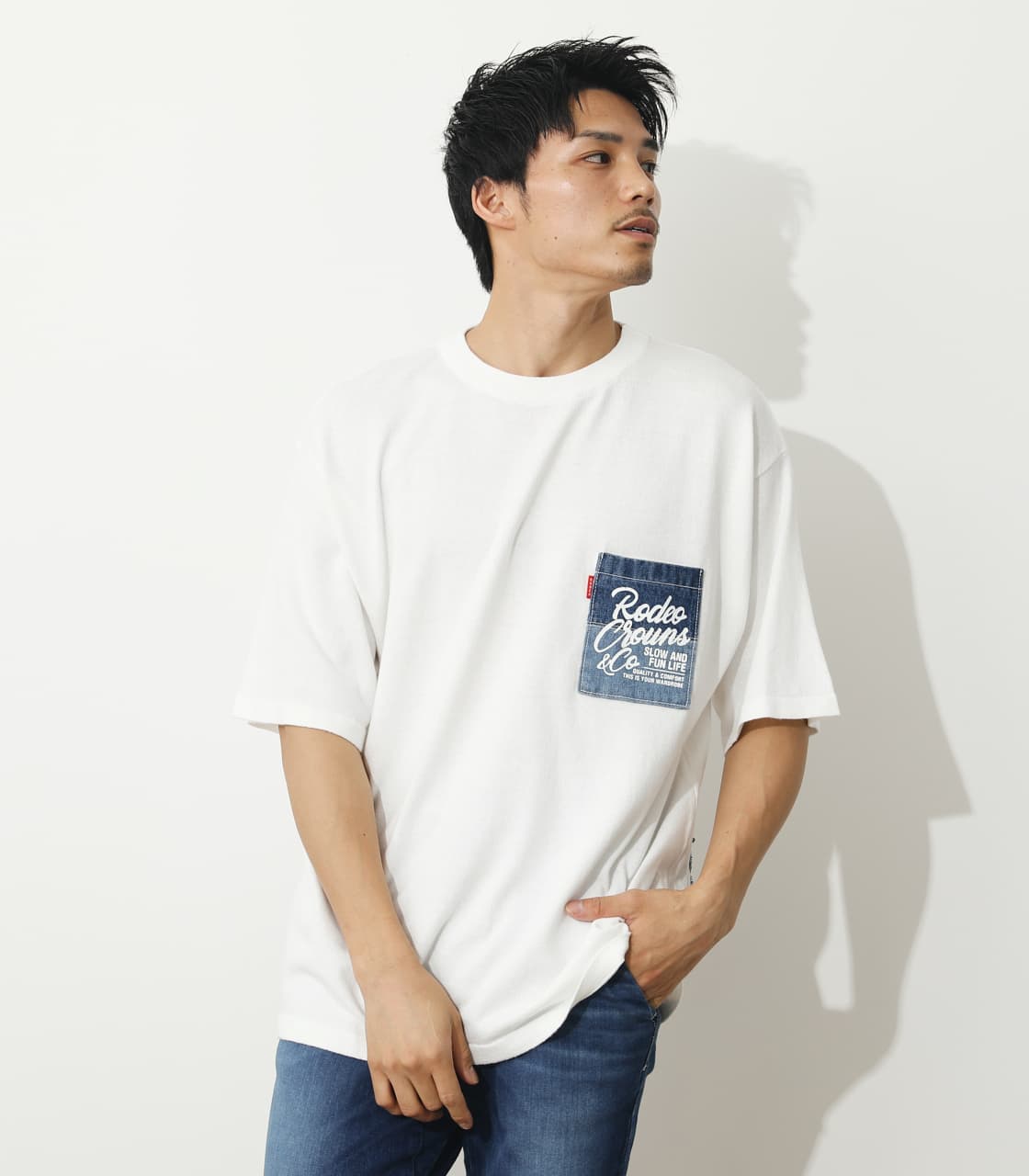 メンズバイカラーポケットニットトップス M O Wht ニット バロックジャパンリミテッド 公式通販サイト Shel Tter Web Store シェルターウェブストア