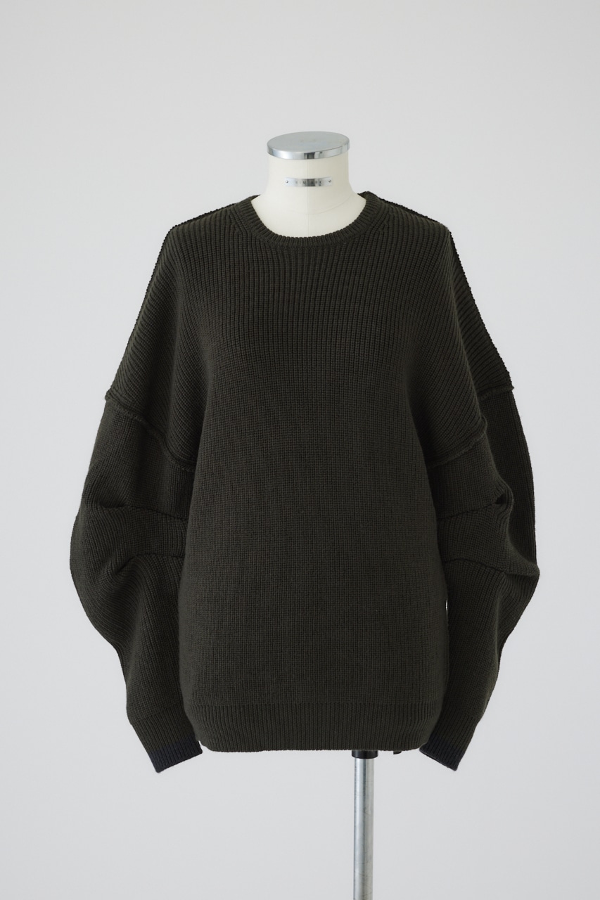 11/20- order start 4type oversized knit tops D/GRN FREE