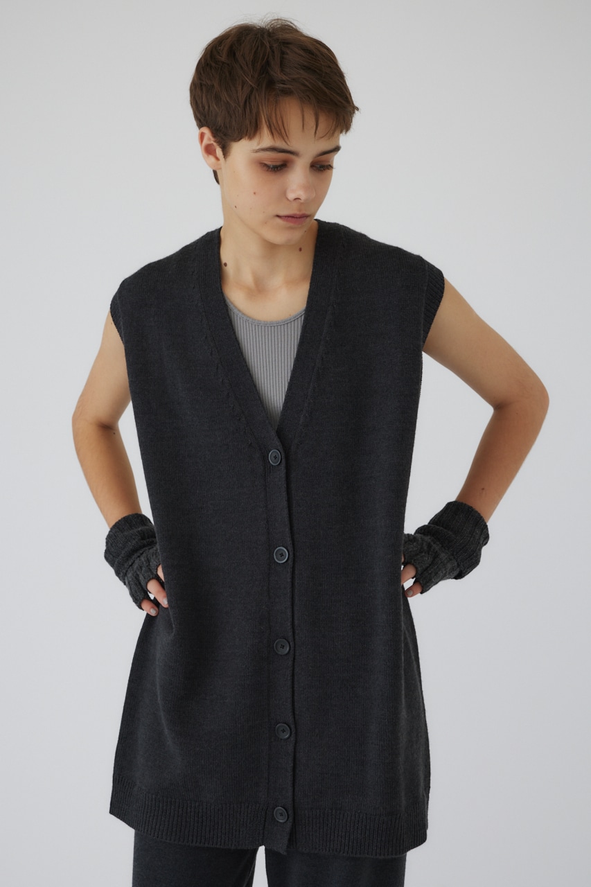 11/20- order start 4type long knit vest C.GRY 38