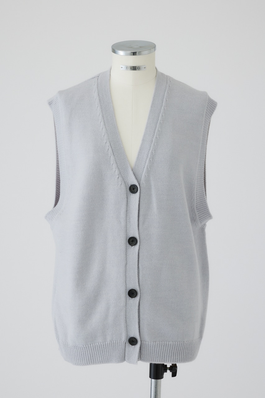 11/20- order start 4type long knit vest L/GRY 38