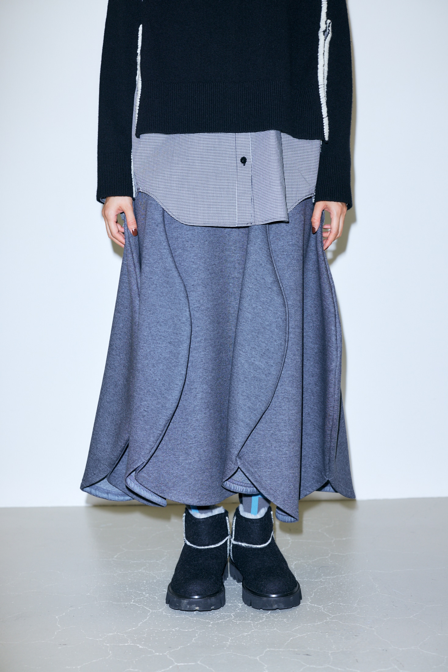 rounded skirt｜S｜BLK｜skirt｜någonstans official online store