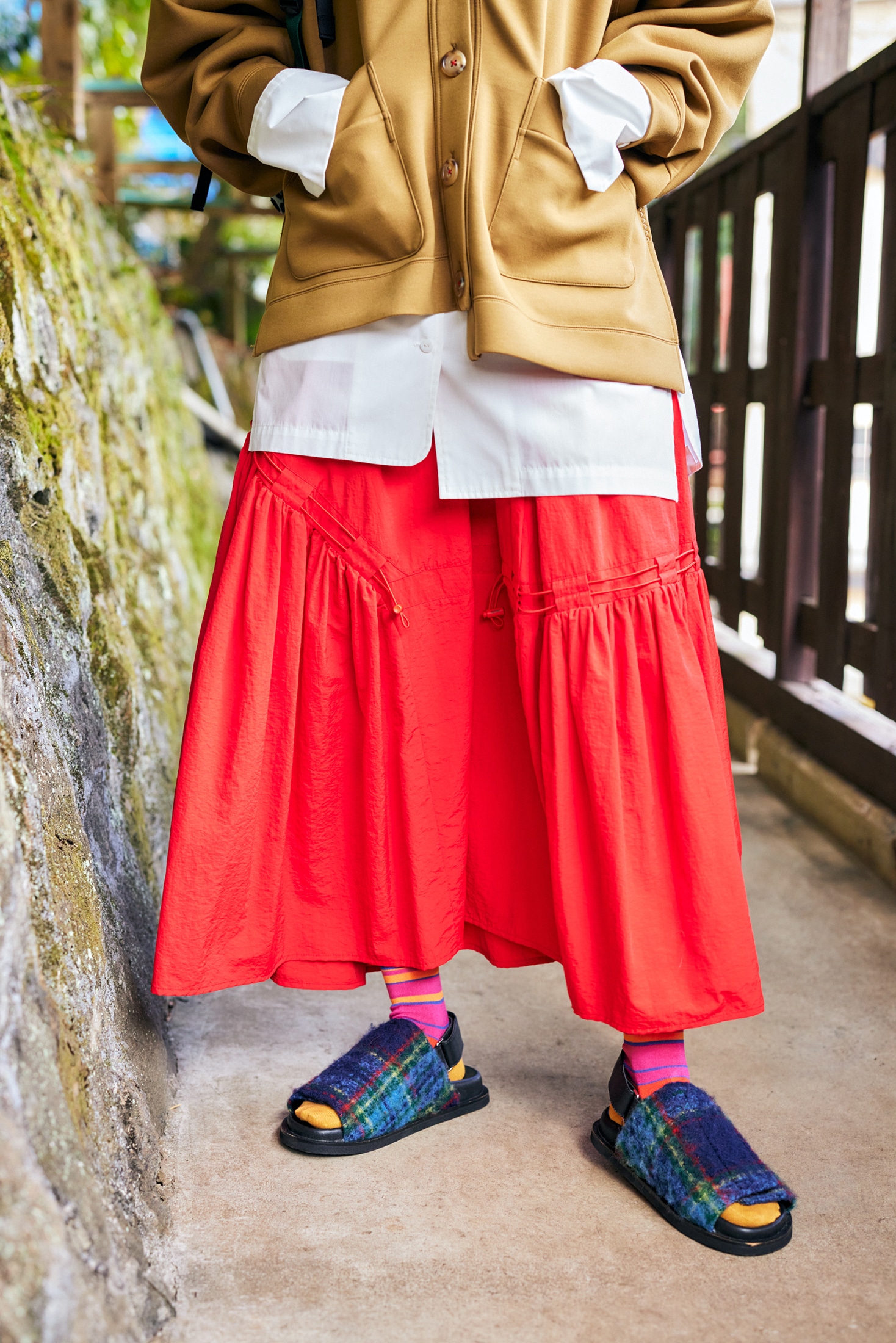 2022新作 Pre Autumn nagonstans asymmetry drawstring skirt - 通販