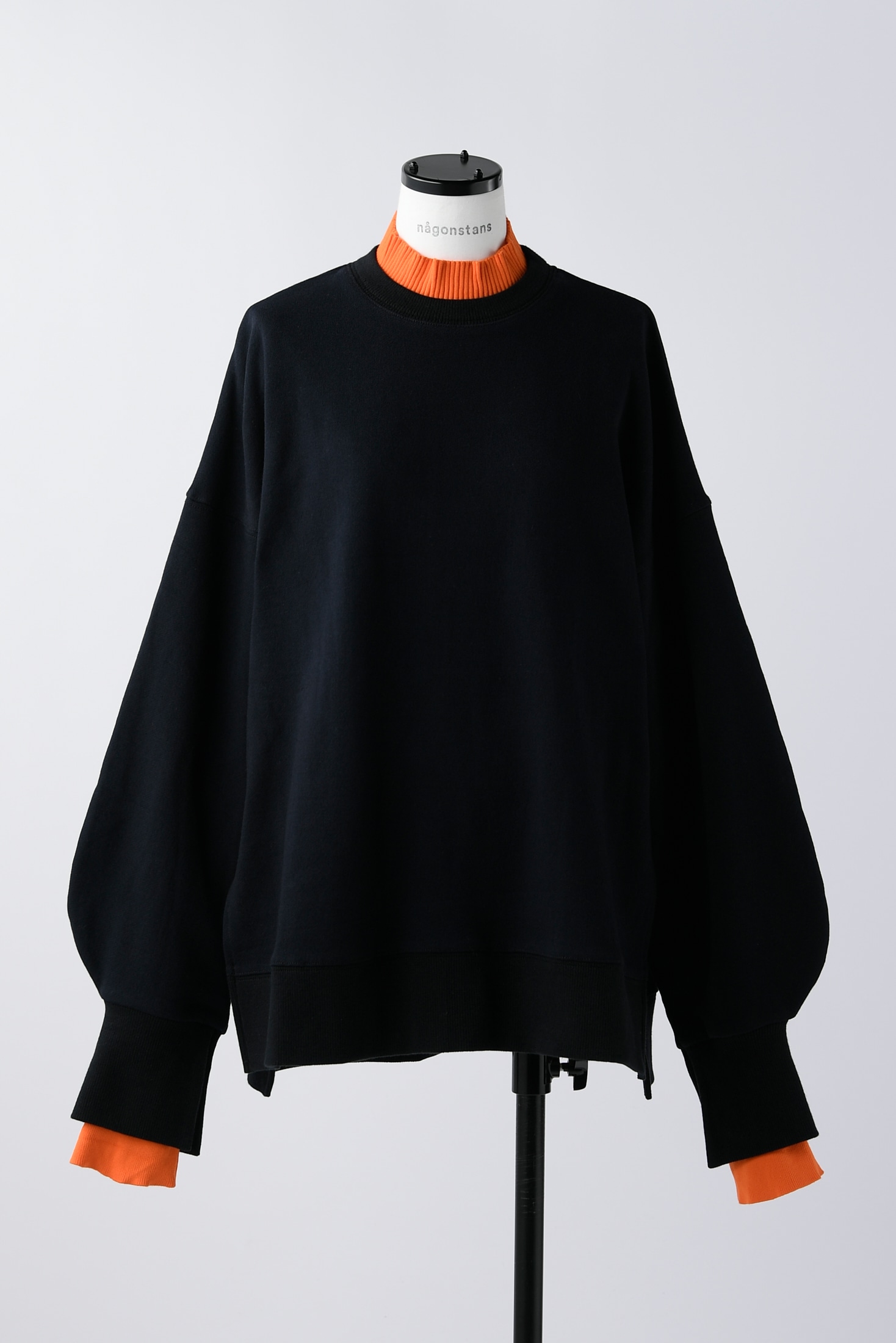 layered-neck pullover