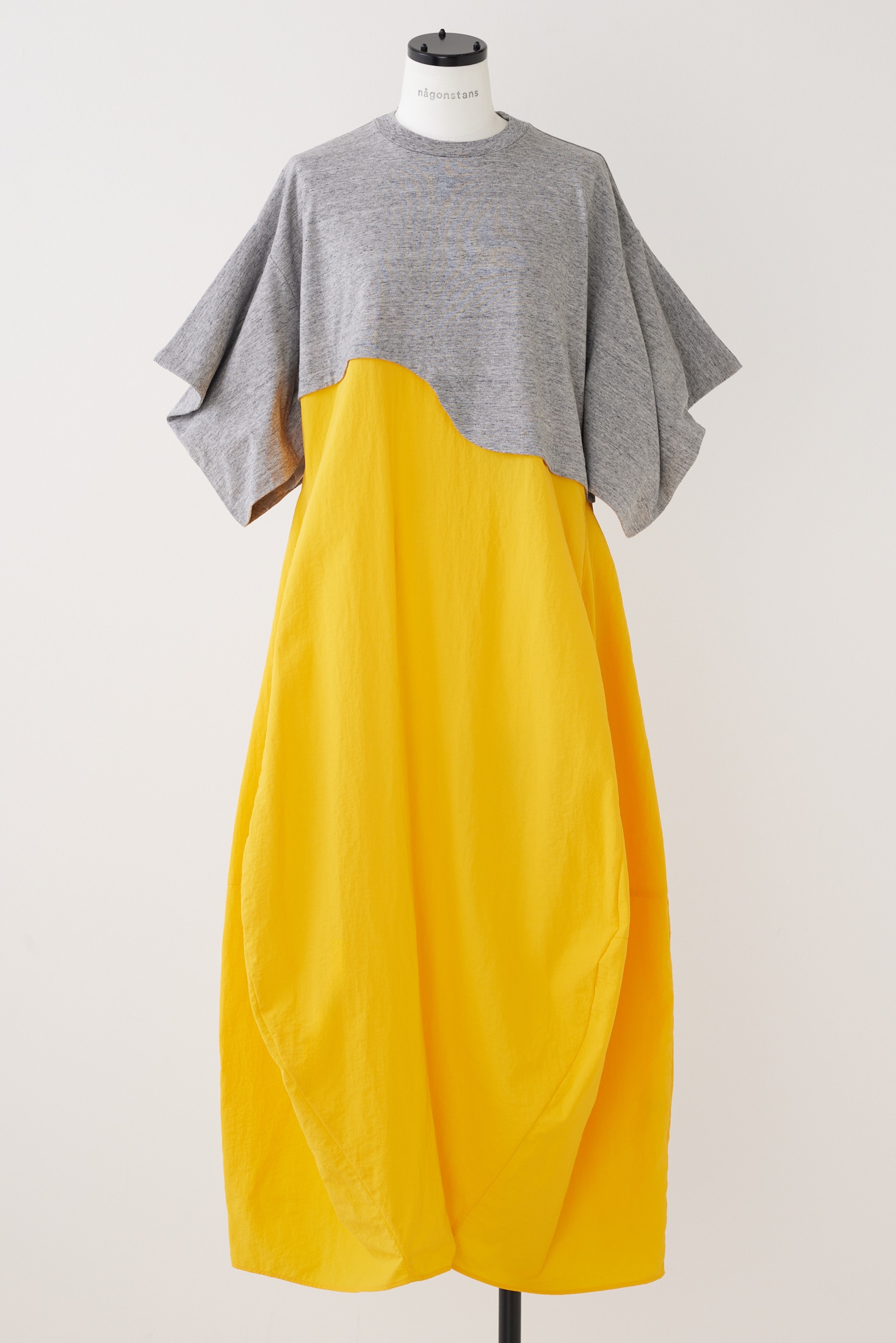layered-like square-sleeves dress