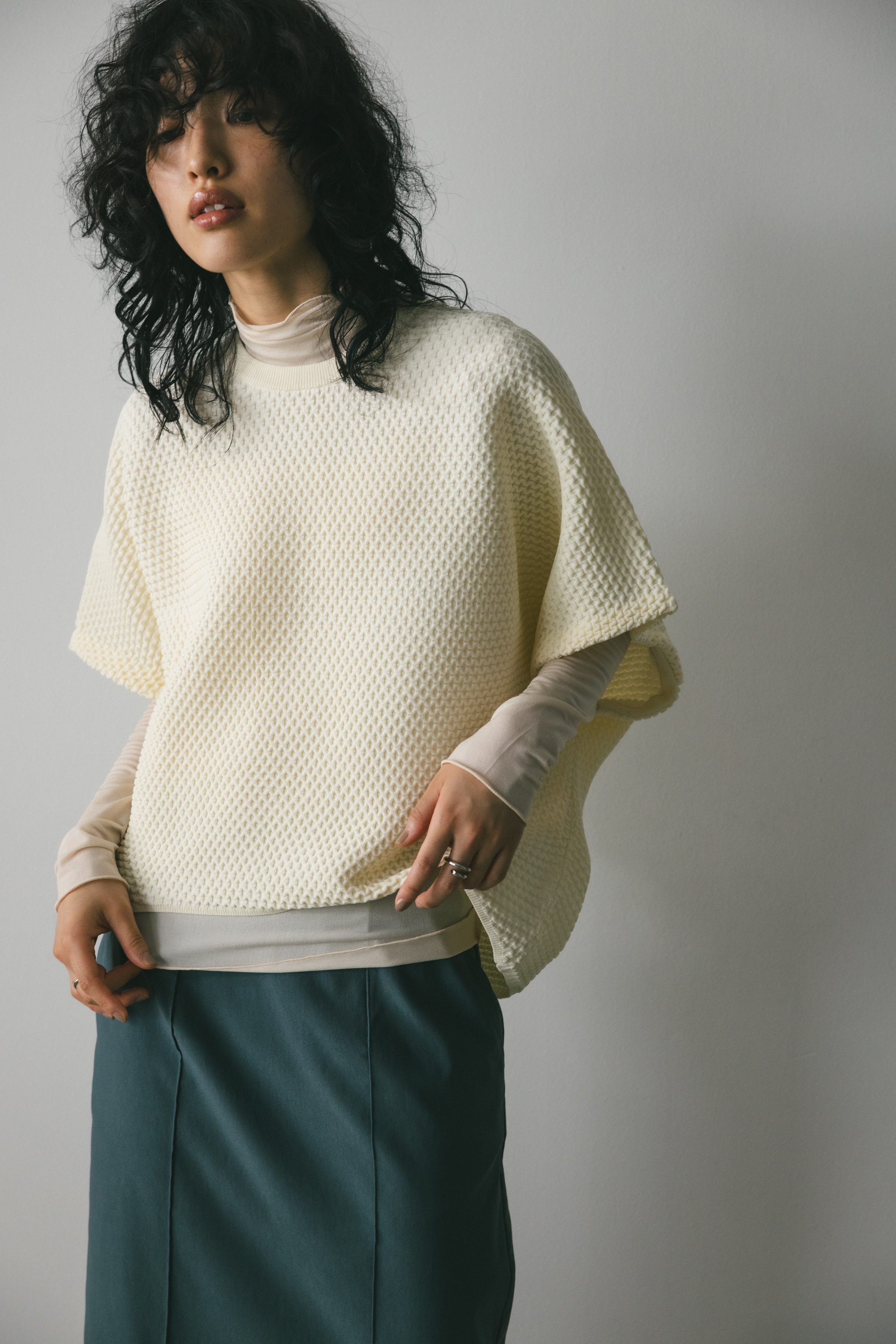 STYLEMIXER | スクエアフォルムトップ (ニット ) |SHEL'TTER WEBSTORE