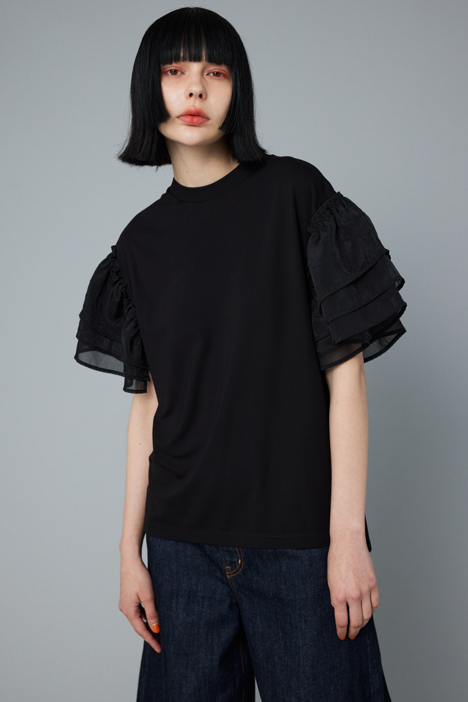 HeRIN.CYE | ［予約］Frill sleeve tops (Tシャツ・カットソー(半袖) ) |SHEL'TTER WEBSTORE