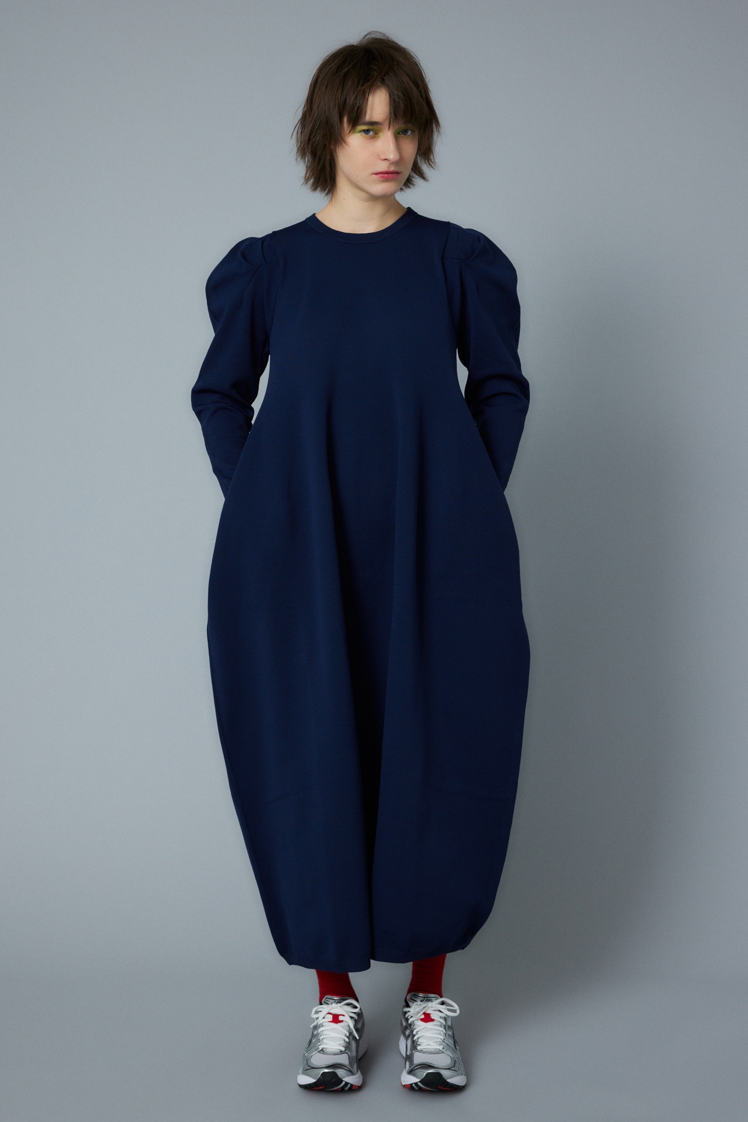 HeRIN.CYE | Balloon silhouette knit dress (ワンピース(ミニ 