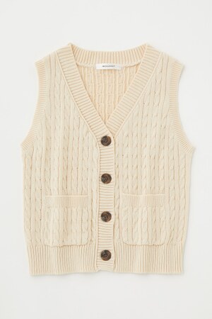 MOUSSY | CABLE KNIT ベスト (ニット ) |SHEL'TTER WEBSTORE