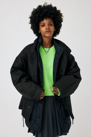 LINER PUFFER MIDDLE コート　moussyカラーグリーン