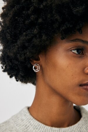 MOUSSY | HEXAGON LINE EARRINGS (ピアス・イヤリング ) |SHEL'TTER