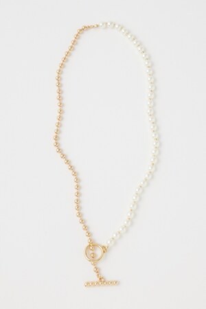 MOUSSY | F／PEARL ＆ BALL CHAIN ネックレス (ネックレス ) |SHEL