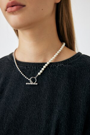 MOUSSY | F／PEARL ＆ BALL CHAIN ネックレス (ネックレス ) |SHEL