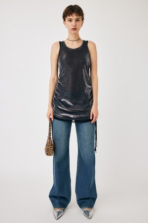 MOUSSY | GLITTER SHEER ロングタンク (タンクトップ ) |SHEL'TTER