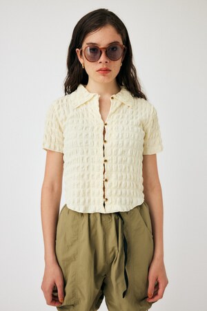 MOUSSY | POPCORN ROUND HEM POLO トップス (Tシャツ・カットソー(半袖