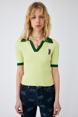 MOUSSY | XG RANDOM RIB KNIT POLO (ニット ) |SHEL'TTER WEBSTORE