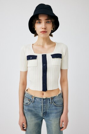 MOUSSY | FRONT BUTTON KNIT トップス (ニット ) |SHEL'TTER WEBSTORE