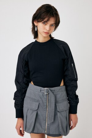 MOUSSY | MA-1 DOCKING ボディスーツ (スウェット・パーカー ) |SHEL