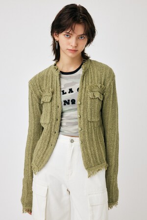 MOUSSY | FRINGE KNIT カーディガン (カーディガン ) |SHEL'TTER WEBSTORE