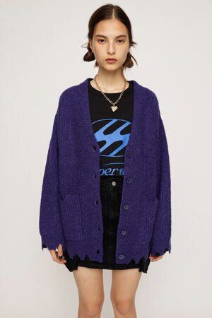 SLY | WOOL MIX DAMAGED LOOSE カーディガン (カーディガン ) |SHEL