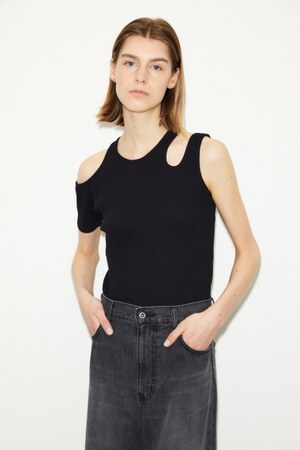 THROW by SLY | 【THROW】OPEN ARM RIB トップス (Tシャツ・カットソー 