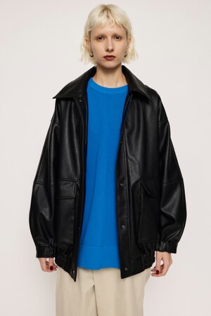 FAUX LEATHER OVERSIZE ブルゾン