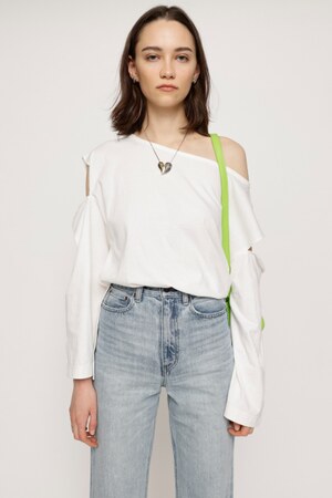 SLY | OPEN SHOULDER CUT トップス (Tシャツ・カットソー(長袖