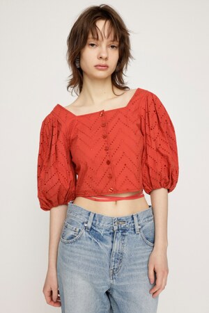 SLY | 【予約発売4／5金0時～】FRONT BUTTON LACE PUFF トップス 