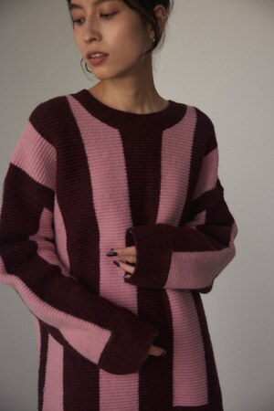 BLACK BY MOUSSY | stripe knit tops (ニット ) |SHEL'TTER WEBSTORE