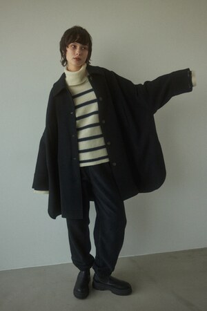 BLACK BY MOUSSY | big silhouette wool coat (コート ) |SHEL'TTER