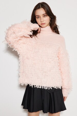 rienda | フリンジコンビKnit TOP (ニット ) |SHEL'TTER WEBSTORE