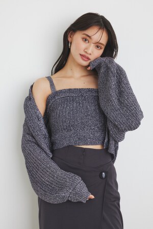 rienda | グリッターKnit TOP (タンクトップ ) |SHEL'TTER WEBSTORE