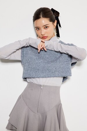 rienda | シャイニーベストSET Knit TOP (ニット ) |SHEL'TTER WEBSTORE