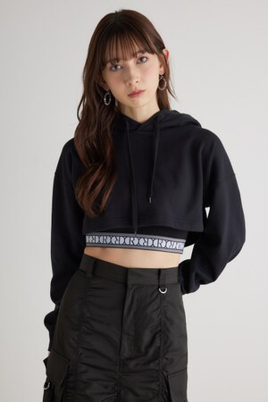 rienda | クロップドフーディースウェットTOP (Tシャツ・カットソー 