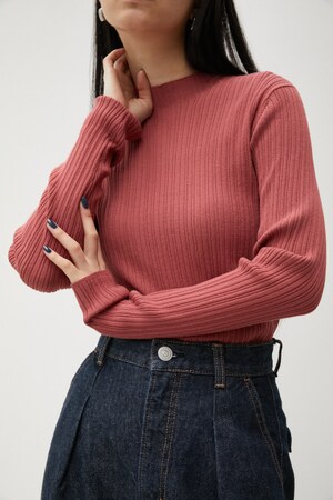 AZUL BY MOUSSY | RANDOM RIB H/N KNIT TOPS (ニット ) |SHEL'TTER