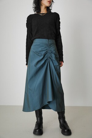 AZUL BY MOUSSY | SHIRRING CHAMBRAY MIDI SKIRT (スカート(ミディアム