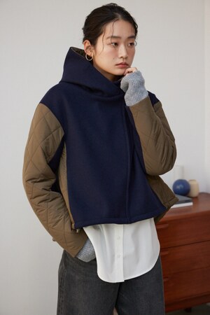 AZUL BY MOUSSY | B-HEAT異素材切替キルティングコート (ブルゾン ...