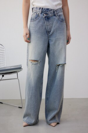 AZUL BY MOUSSY | AZUL DENIM ダメージラップデニム (ワイド ) |SHEL