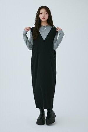 AZUL BY MOUSSY | 【MIEL CRISHUNANT】ノースリーブVネックワンピース