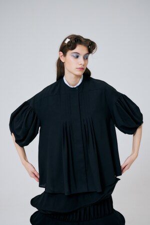 O NECK-PARTS｜38｜BLK｜SHIRTS AND BLOUSES｜|ENFÖLD OFFICIAL ONLINE