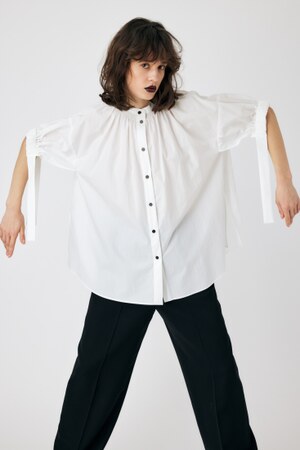 GATHER-SLEEVE BLOUSE｜38｜WHT｜SHIRTS AND BLOUSES｜|ENFÖLD