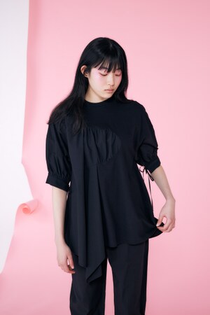 OFF-NECK PEPLUM PULLOVER｜38｜BLK｜SHIRTS AND BLOUSES｜|ENFÖLD