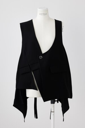 ASYMMETRY VEST｜38｜BLK｜JACKET｜|ENFÖLD OFFICIAL ONLINE STORE | エンフォルド公式通販